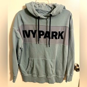 IVY PARK Sweatshirt Hoodie Oversized Green Pullover French Terry Velvet Logo S